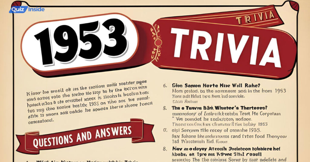 1953 trivia questions and answers